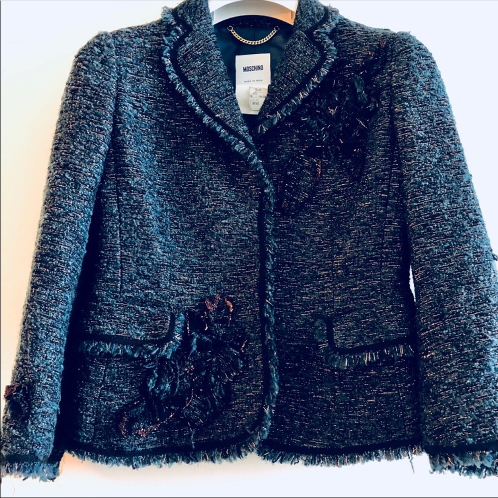 Moschino navy and black blazer